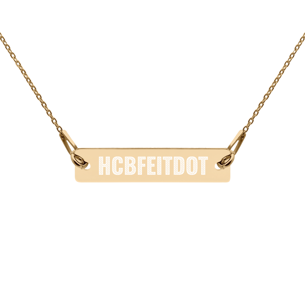 HAPPINESS CAN BE FOUND - Engraved Silver Bar Chain Necklace