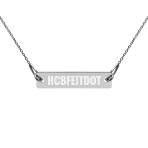 Open image in slideshow, HAPPINESS CAN BE FOUND - Engraved Silver Bar Chain Necklace
