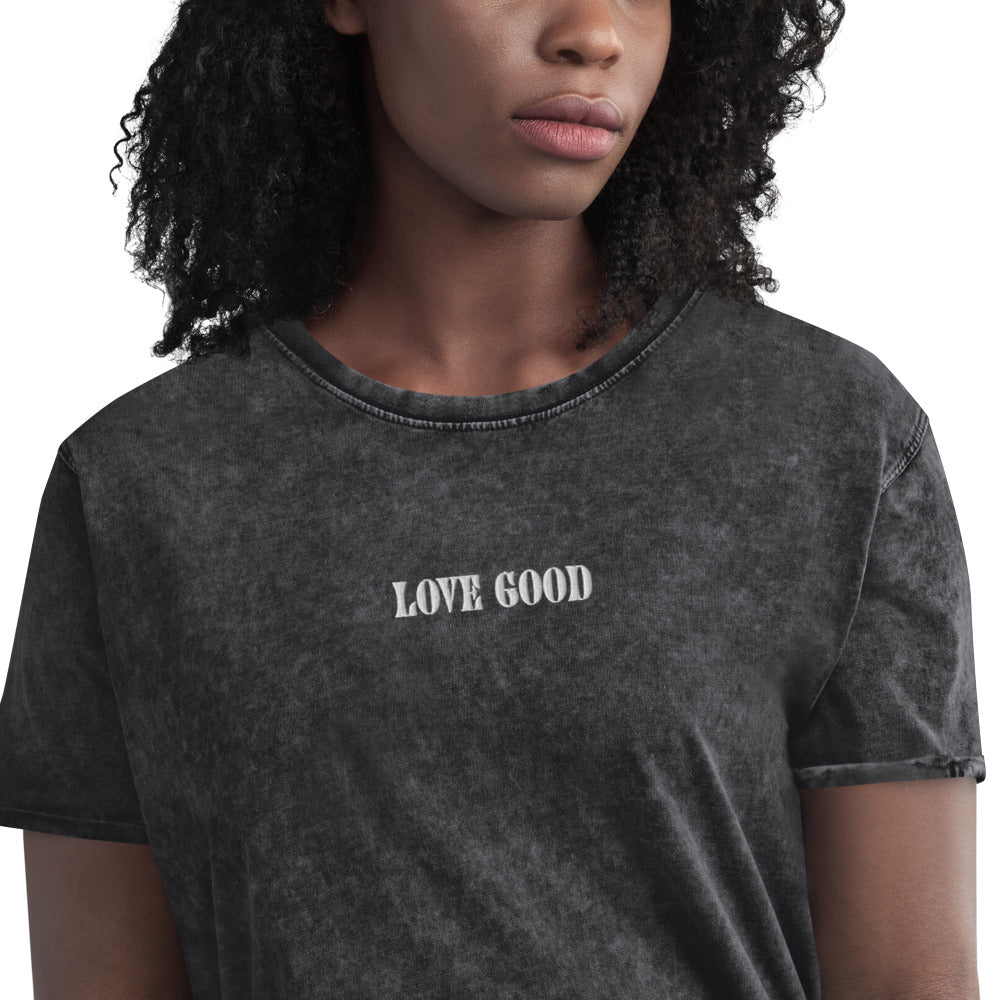 LOVE GOOD - Denim T-Shirt